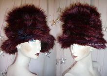 winter hat, wine-red, chocolate, futuristic party