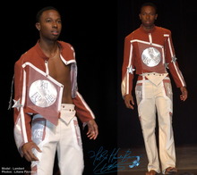 Stage outfit jacket trousers futuristic clothes Nin Kurgara show costume  