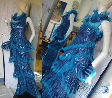 Futuristic stage dress, show long dress El Nath  