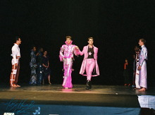 Fashion show, show evening "on a trip towards my beautiful star", futuristic costumes : Zouliha and Antares  