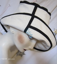 to-order, summerhat, white and black cotton
