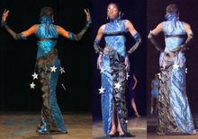 Robe sirène tenue de scène vêtement futuriste Ishtar costume spectacle  