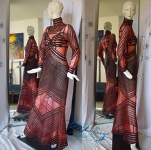 Robe de scène tenue futuriste Rubis costume spectacle  