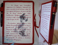 cahier papier Colette, écrire à la main, cuir rouge