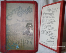 cahier de poèmes, papier recyclé, cahier rouge P-Verlaine